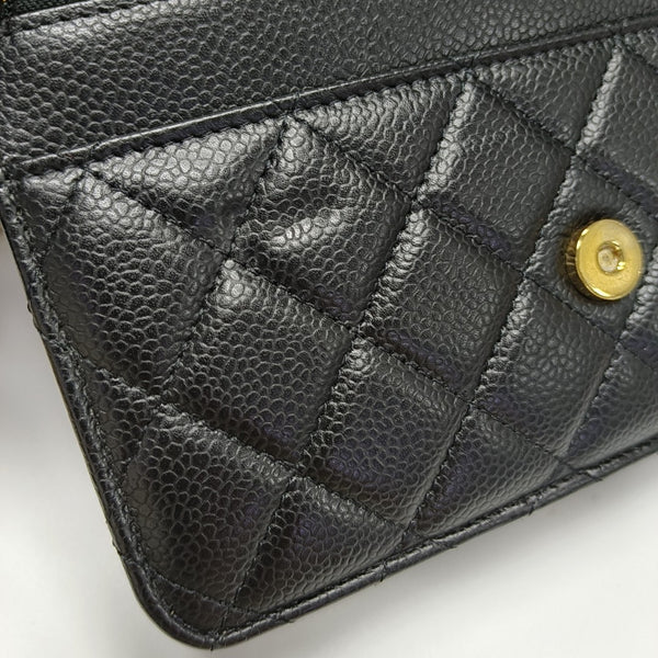 WOC Quilted Grained Calfskin Black