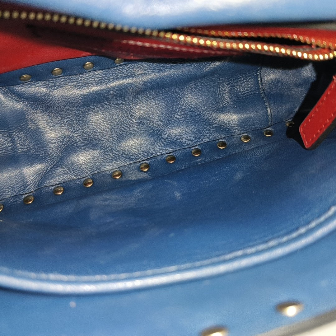 Rockstud Medium Quilted Lambskin Blue