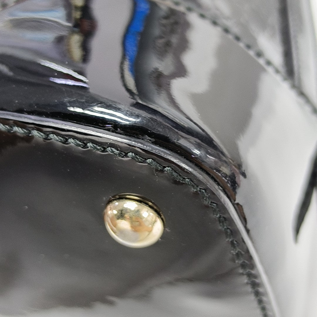 Microguccissima Monogram Patent Leather Black