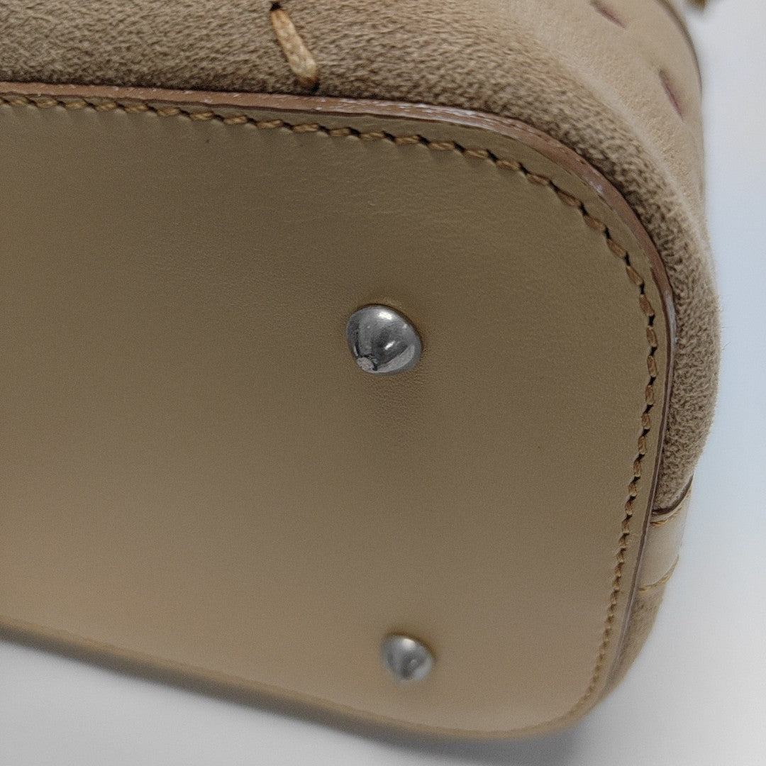 Leather Tote Bag Beige