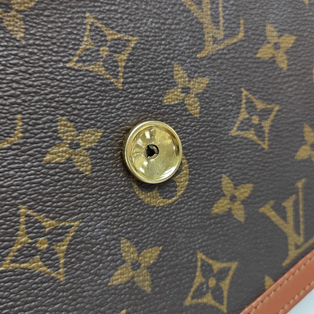 DAME GM Monogram Coated Canvas Brown