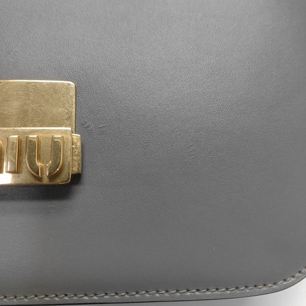 Calfskin Shoulder Bag Gray