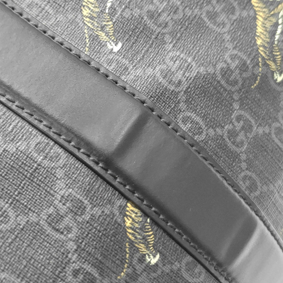 Monogram Coated Canvas Shoulder Bag Black