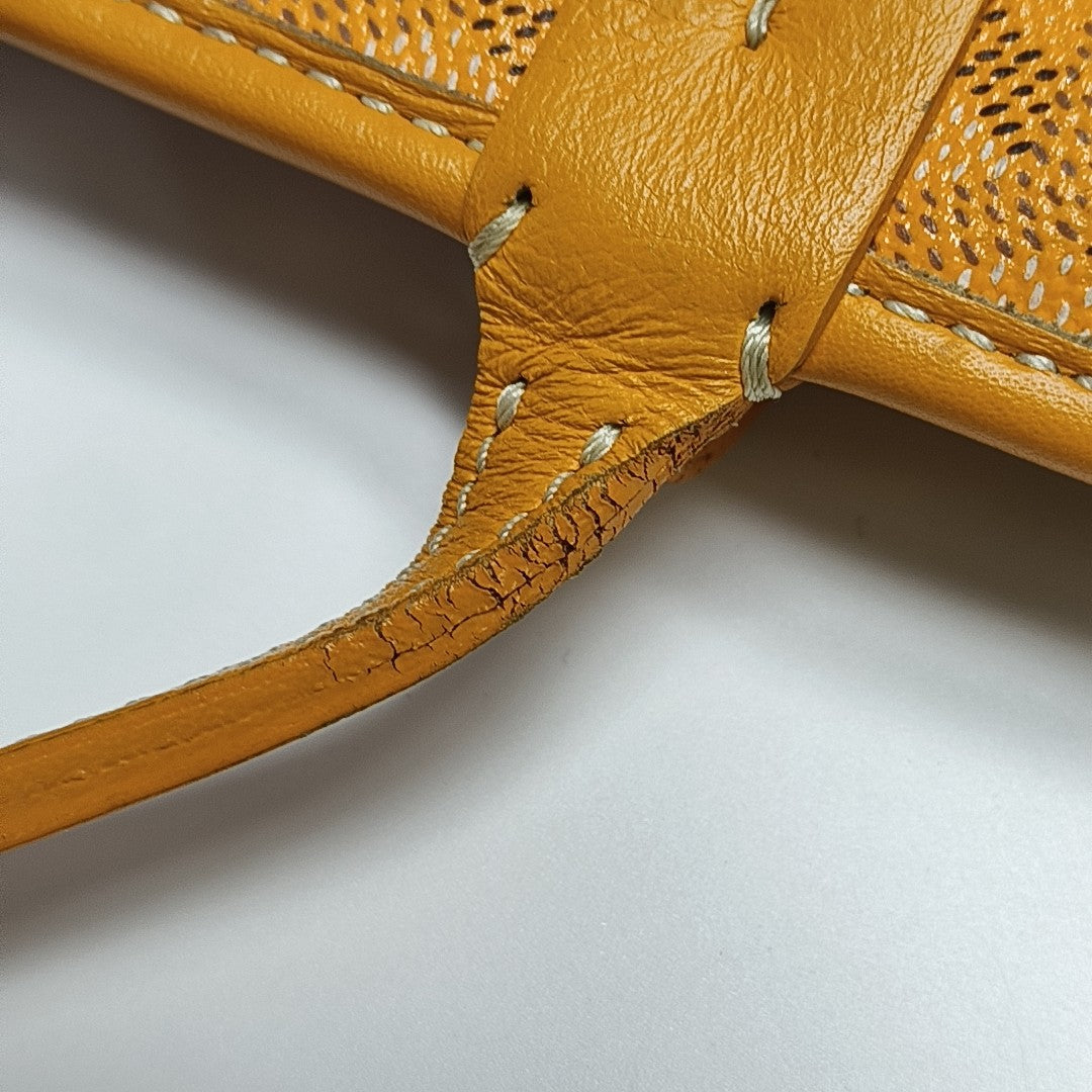Coated Canvas Shoulder Bag Yellow