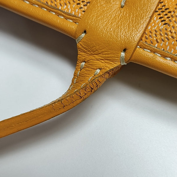 Coated Canvas Shoulder Bag Yellow