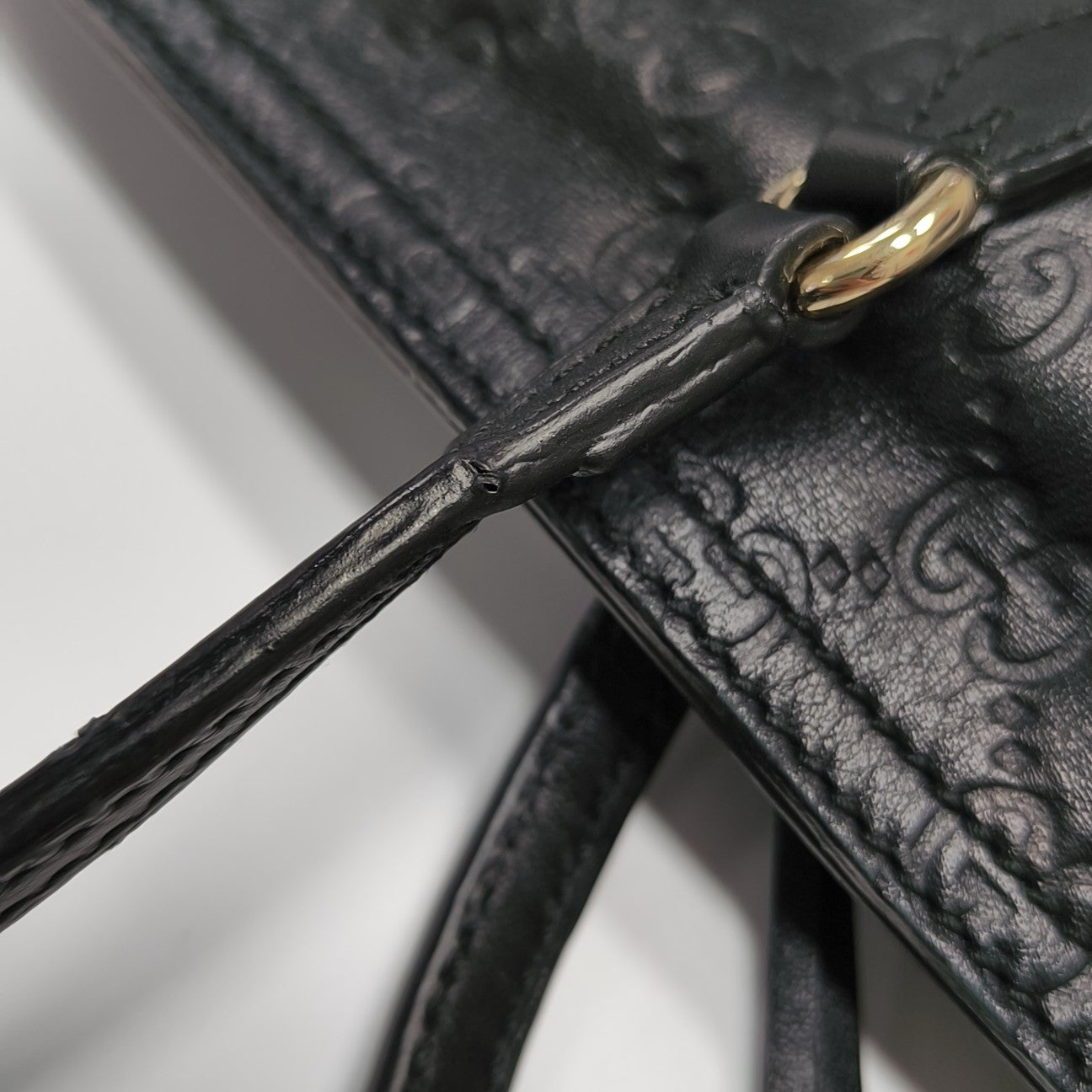 Microguccissima Monogram Calfskin Black