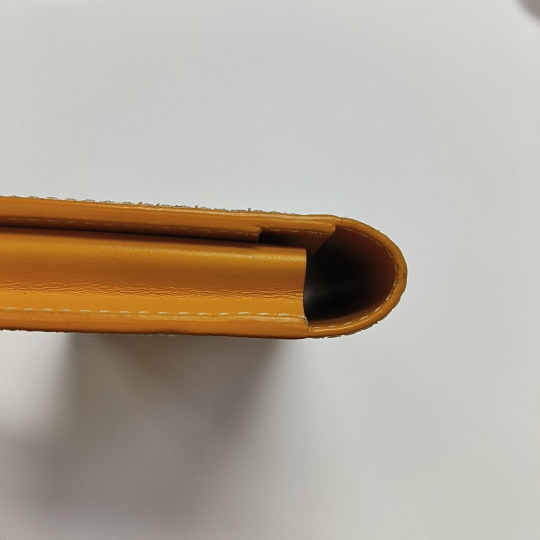 Coated Canvas Wallet Yellow