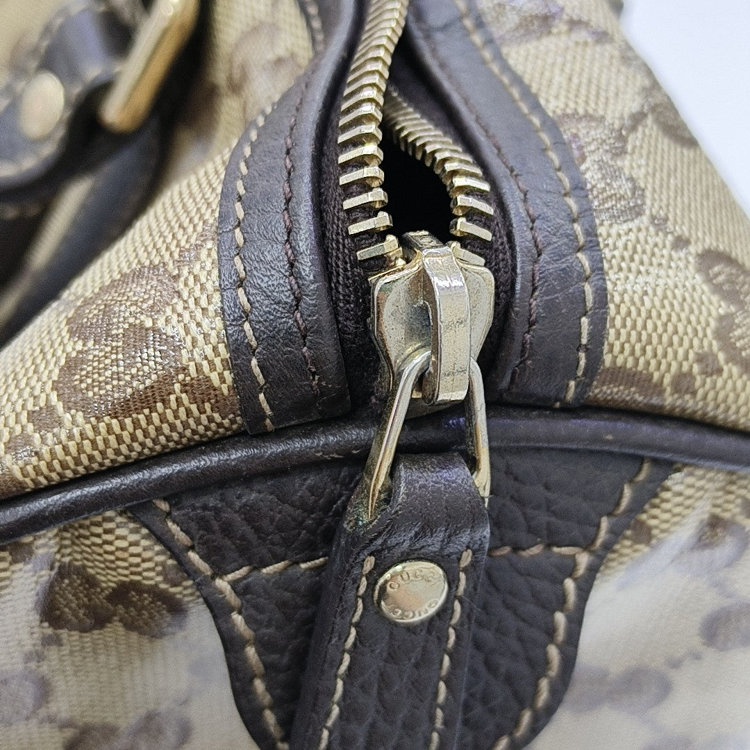 Joy Monogram Coated Canvas Beige
