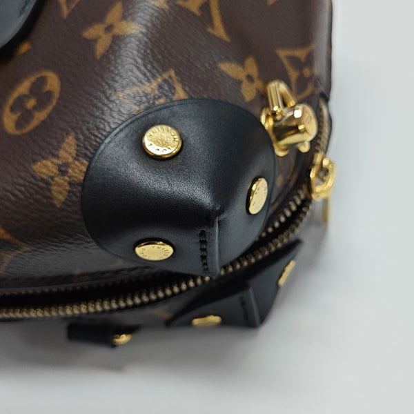 PETITE MALLE Monogram Coated Canvas Brown