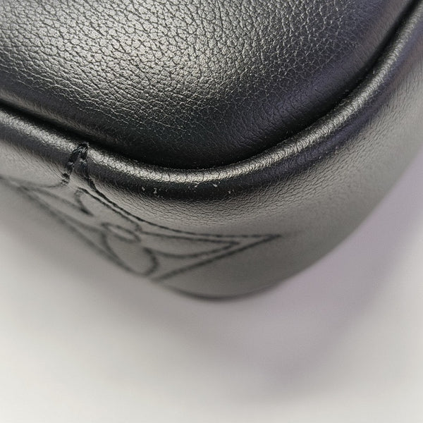 WALLET ON STRAP Monogram Calfskin Black