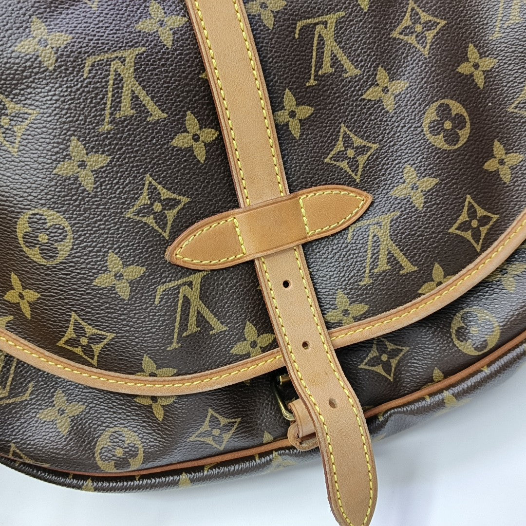 SAUMUR Monogram Coated Canvas Brown