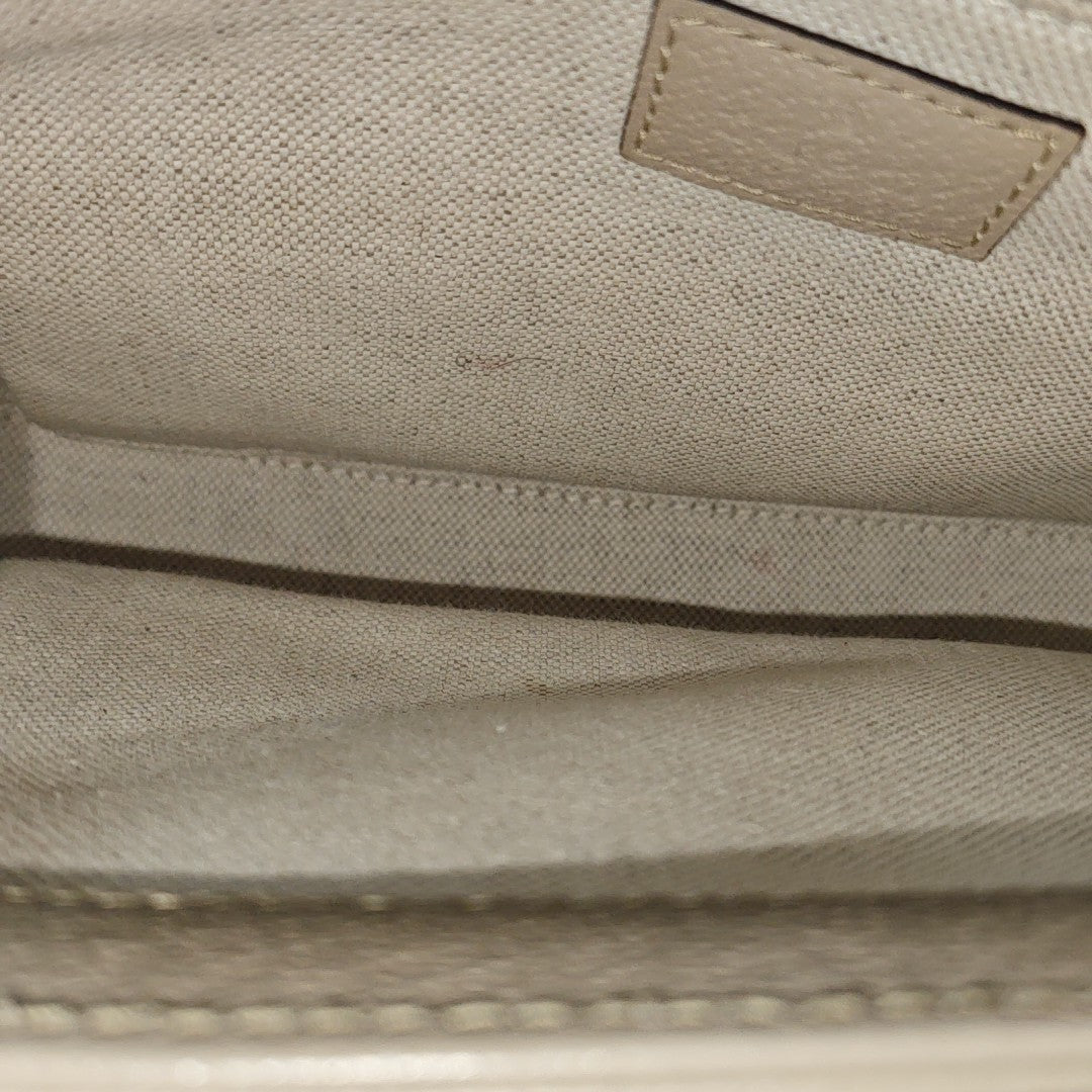 Horsebit 1955 Small Monogram Coated Canvas Beige