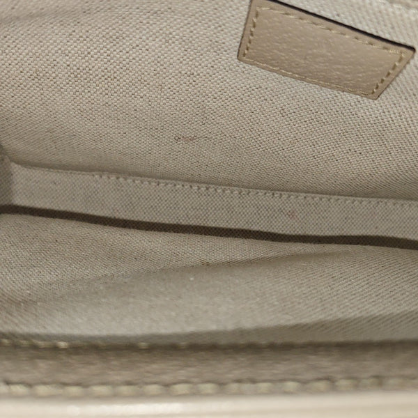Horsebit 1955 Small Monogram Coated Canvas Beige