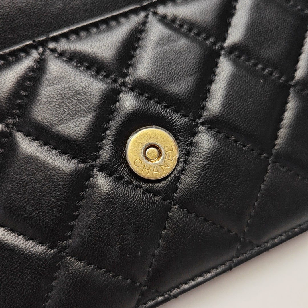 WOC Quilted Lambskin Black