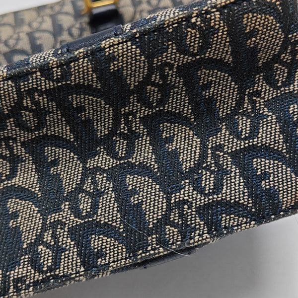 Vintage Tote Oblique Fabric Blue