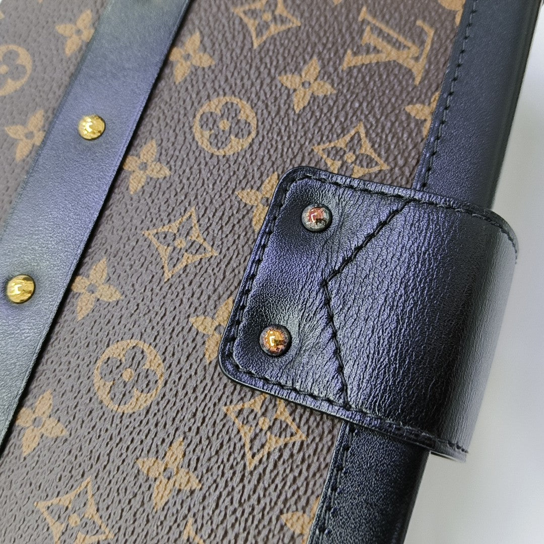 PETITE MALLE Monogram Coated Canvas Brown