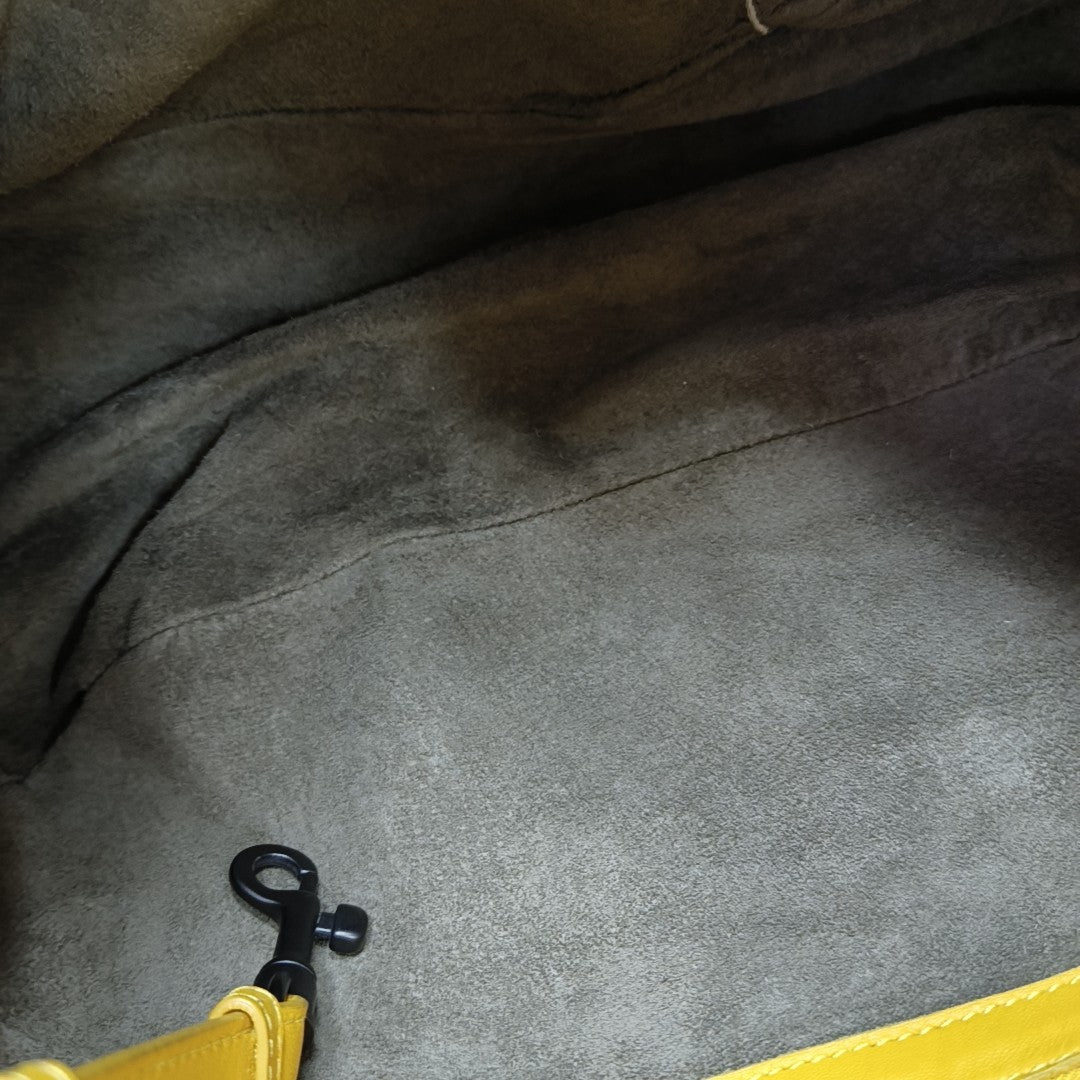 Lambskin Top Handle Bag Yellow