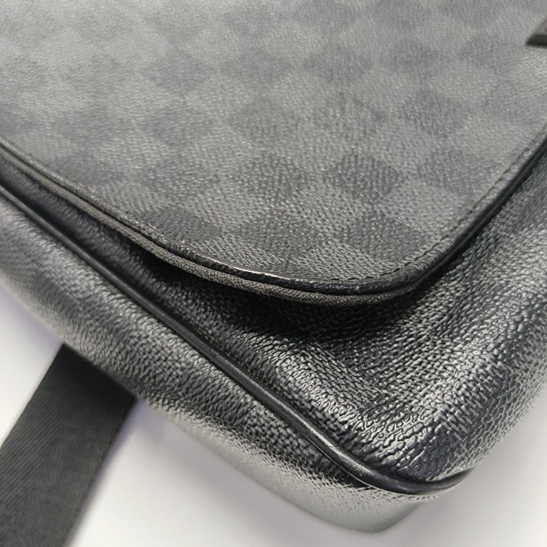 DISTRICT MM Damier Graphite Coated Canvas Gray