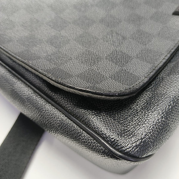 DISTRICT MM Damier Graphite Coated Canvas Gray