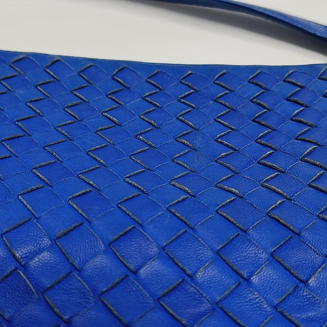 Lambskin Top Handle Bag Blue