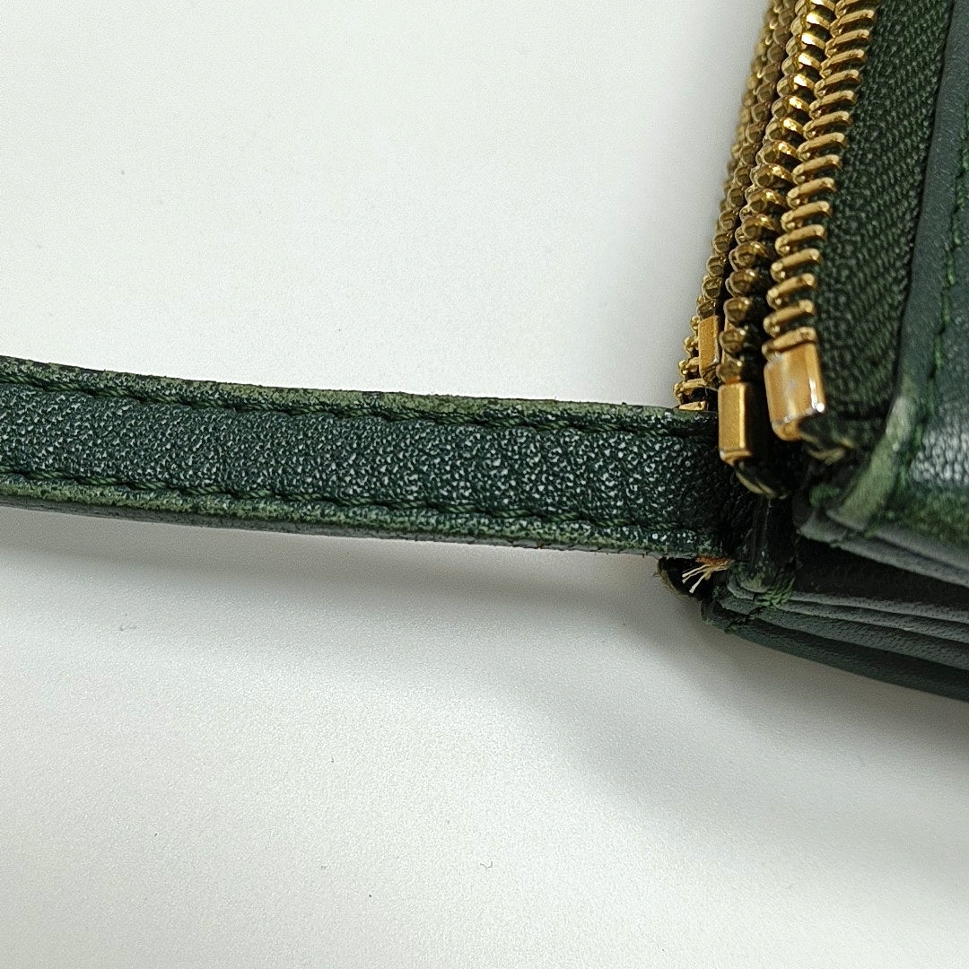 Authenticated pre-owned  TRIO Small Lambskin Green - Shoulder Bag at Looply