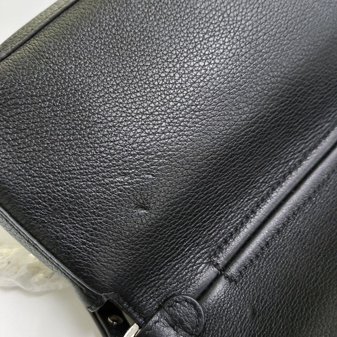 Double Micro Calfskin Black