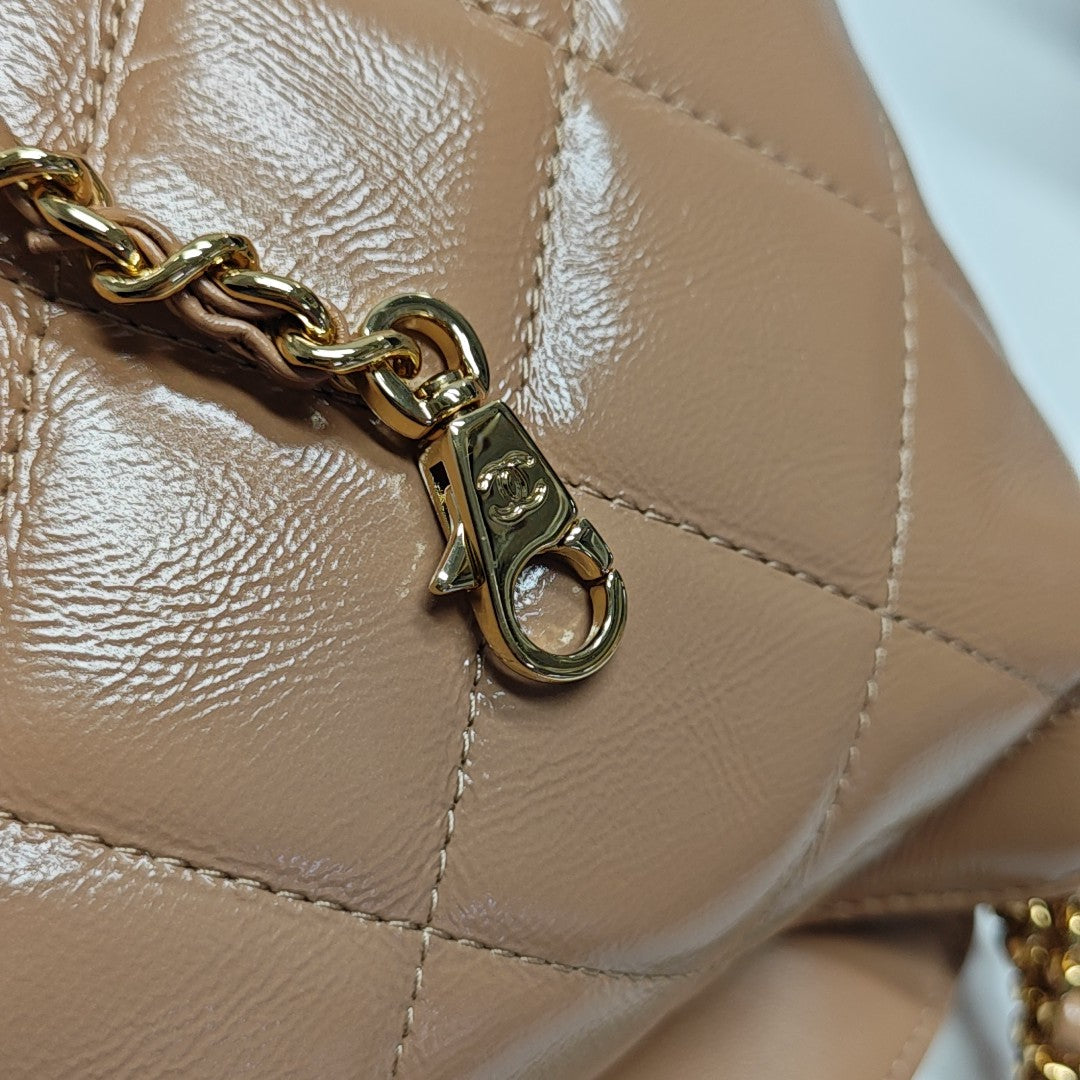 24B Quilted Calfskin Beige