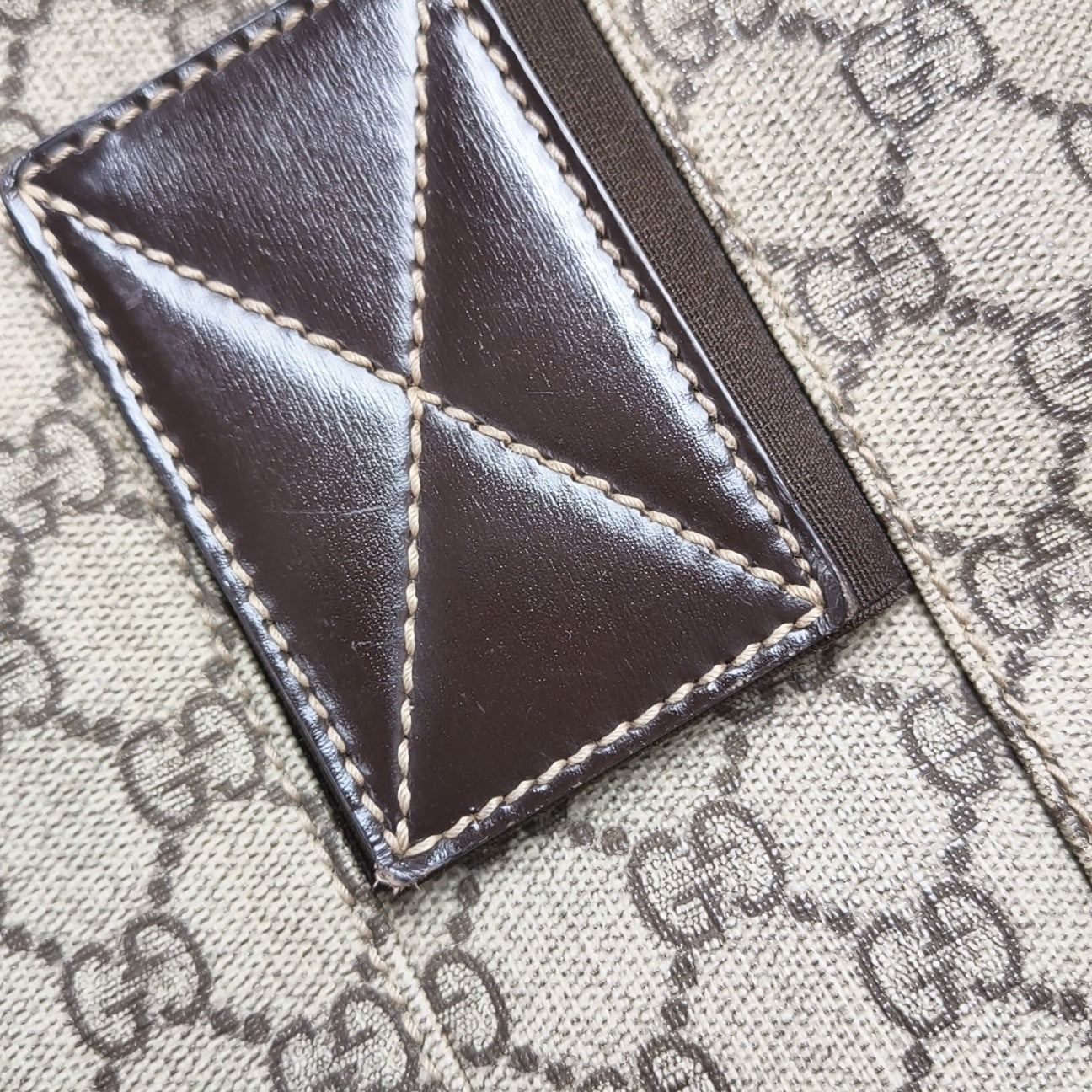 Monogram Coated Canvas Shoulder Bag Beige