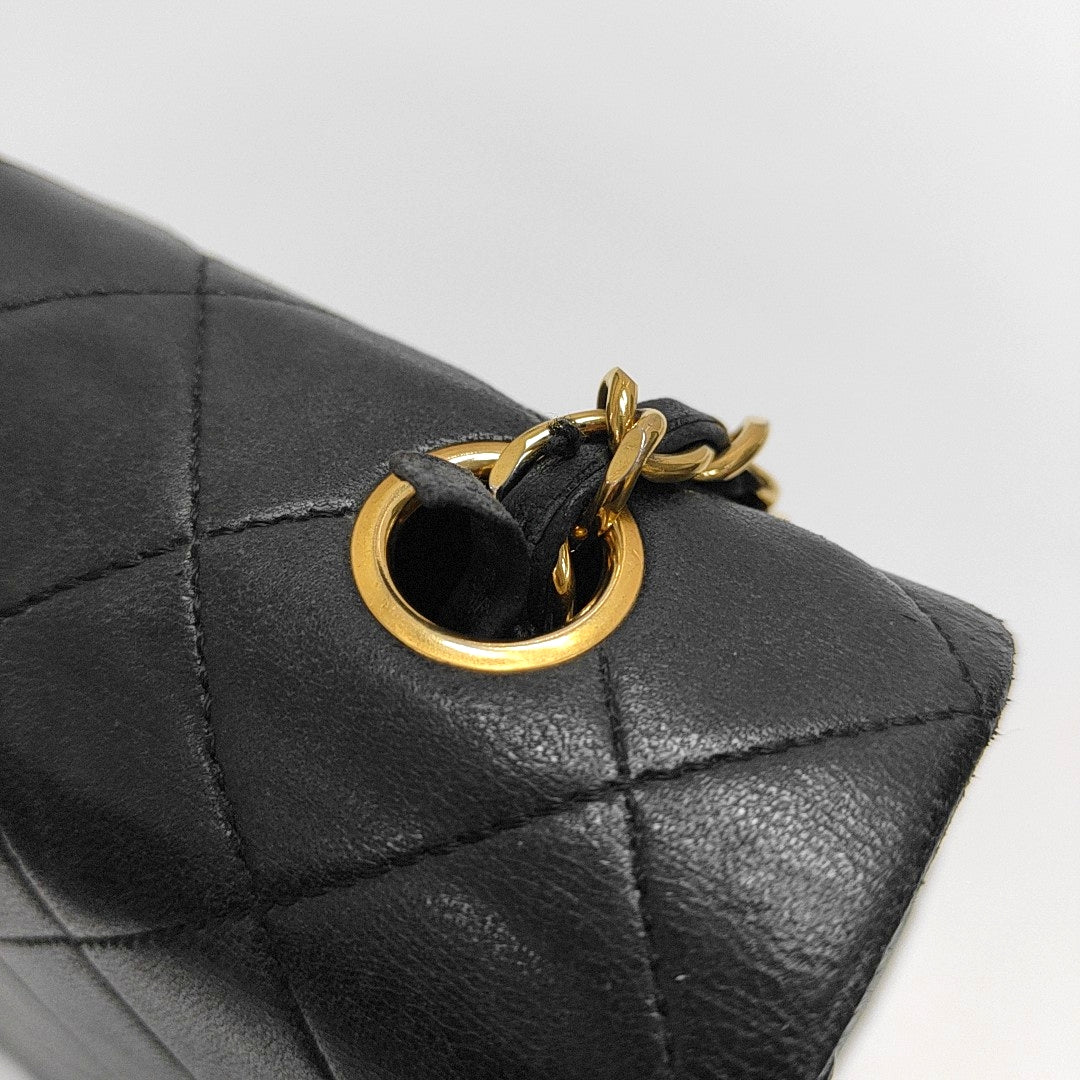 Medium Quilted Lambskin Black