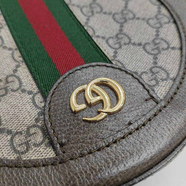 Ophidia Mini Monogram Coated Canvas Beige
