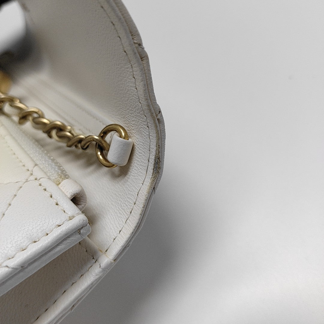 WOC Quilted Lambskin White