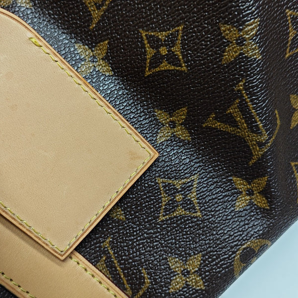 KEEPALL 55 Monogram Coated Canvas Brown