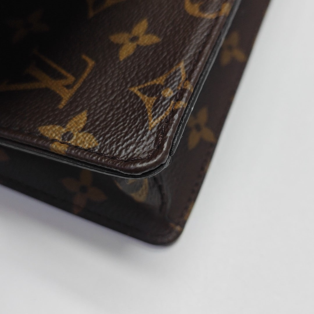 Lily Monogram Coated Canvas Brown