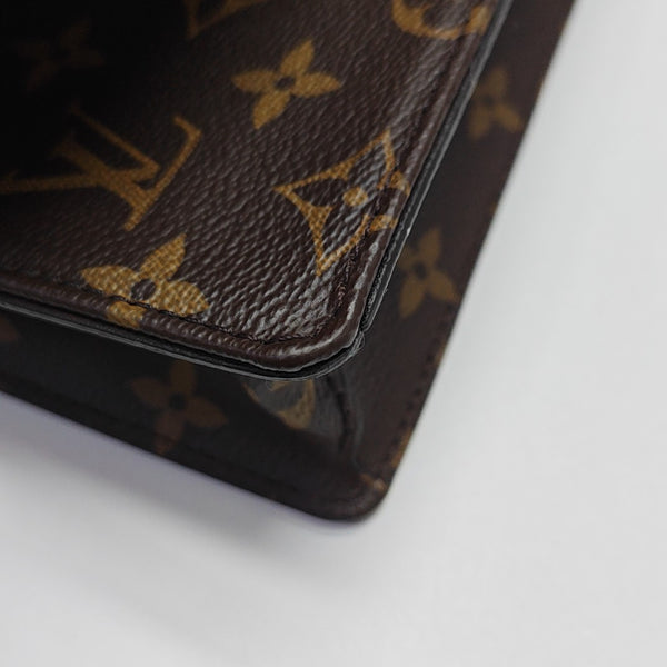 Lily Monogram Coated Canvas Brown