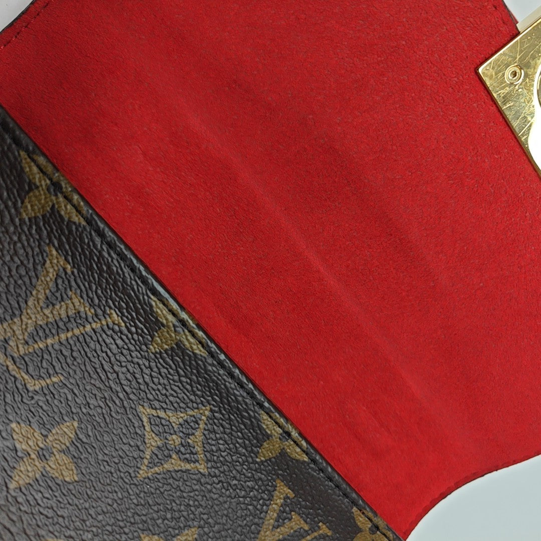 LOCKY BB Monogram Coated Canvas Red