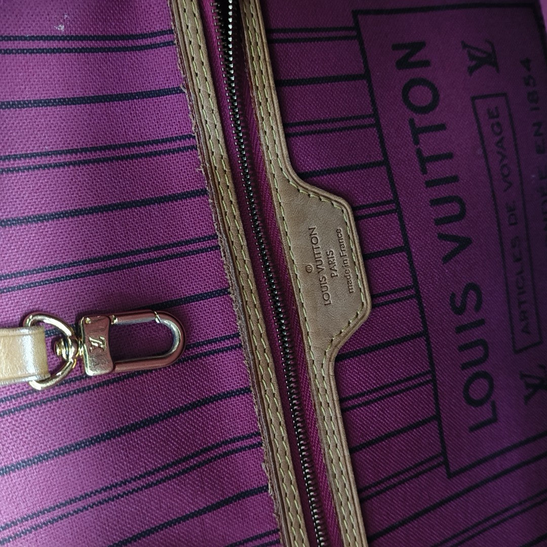 NEVERFULL GM Monogram Coated Canvas Brown