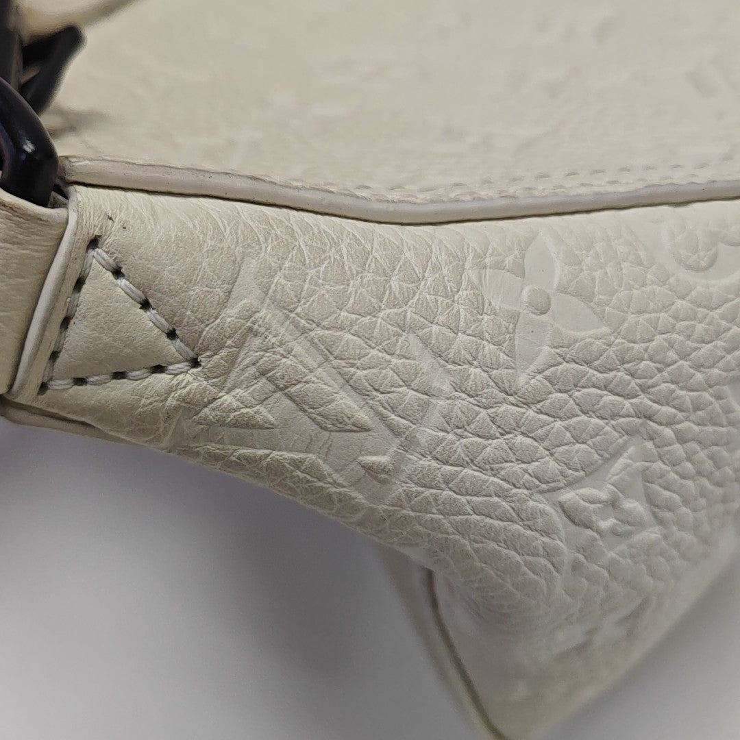 TRIANGLE Monogram Calfskin White