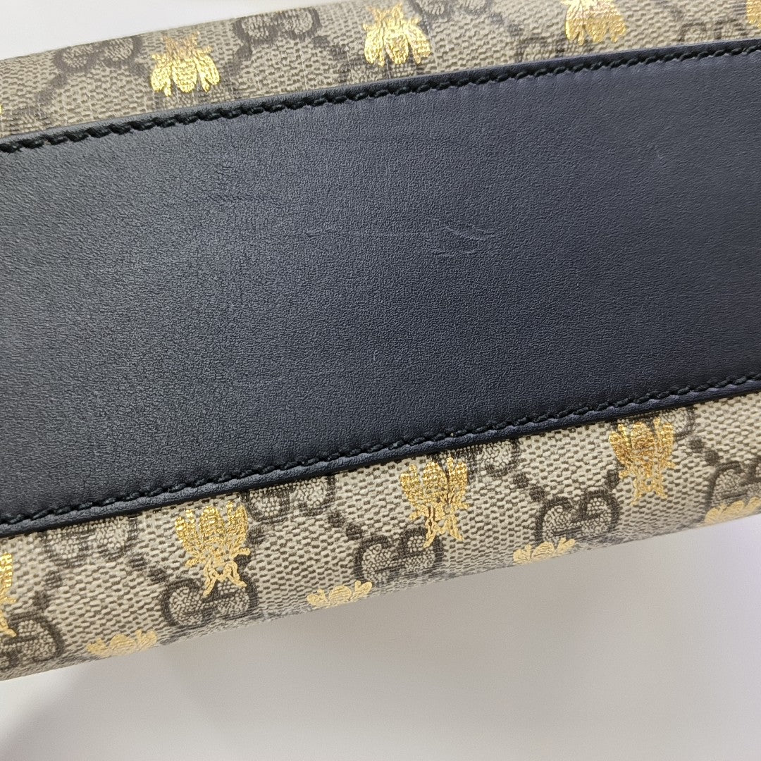 Padlock Small Monogram Coated Canvas Beige