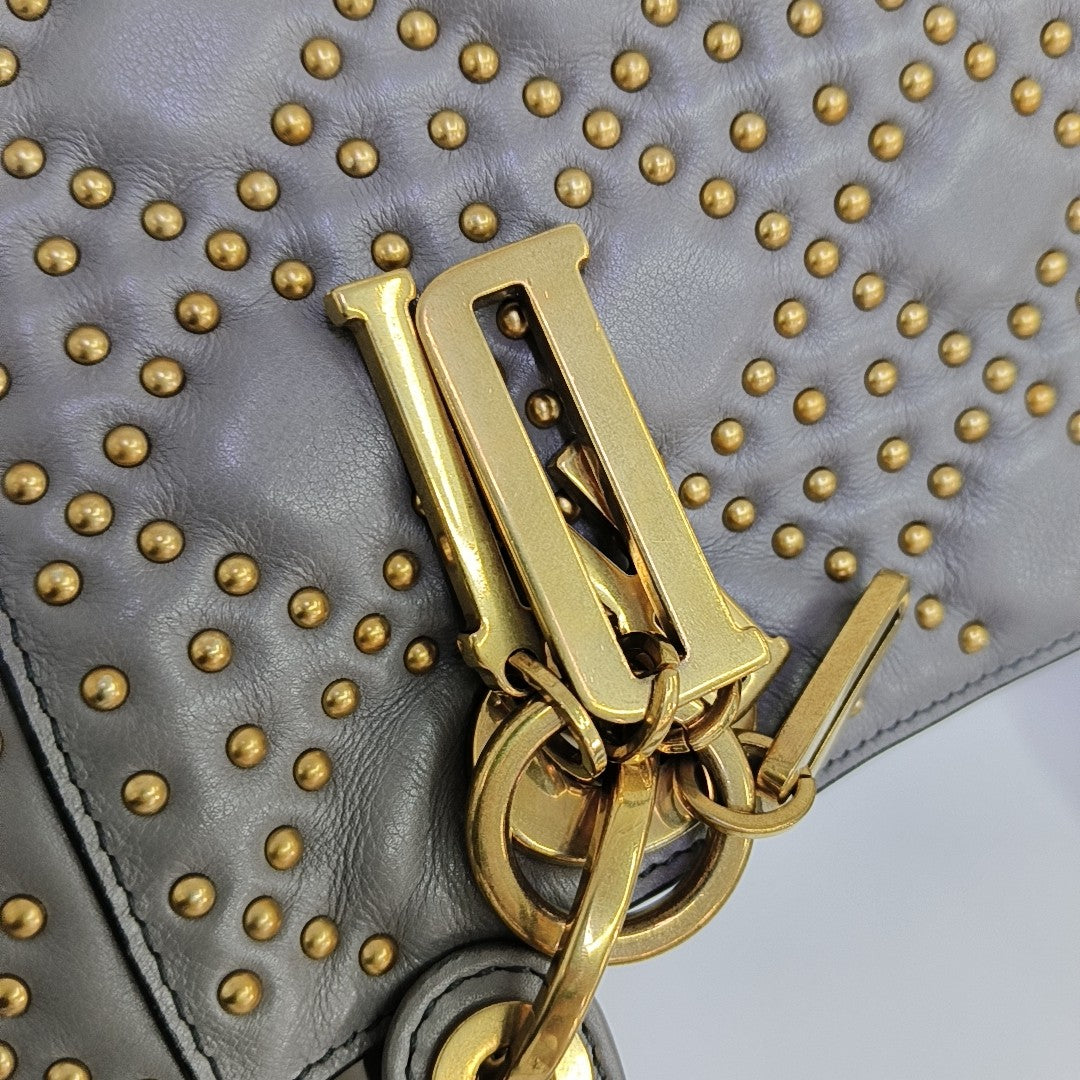 Lady Dior Medium Cannage Lambskin Gray