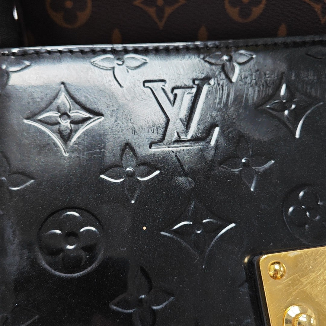 WYNWOOD Monogram Patent Leather Black
