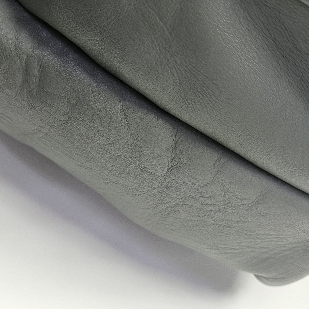 Quilted Calfskin Backpack Gray