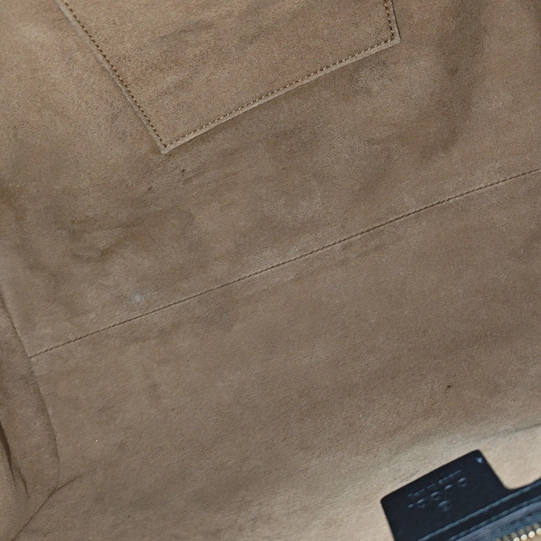 Padlock Medium Monogram Coated Canvas Beige