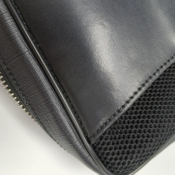 Monogram Coated Canvas Shoulder Bag Black