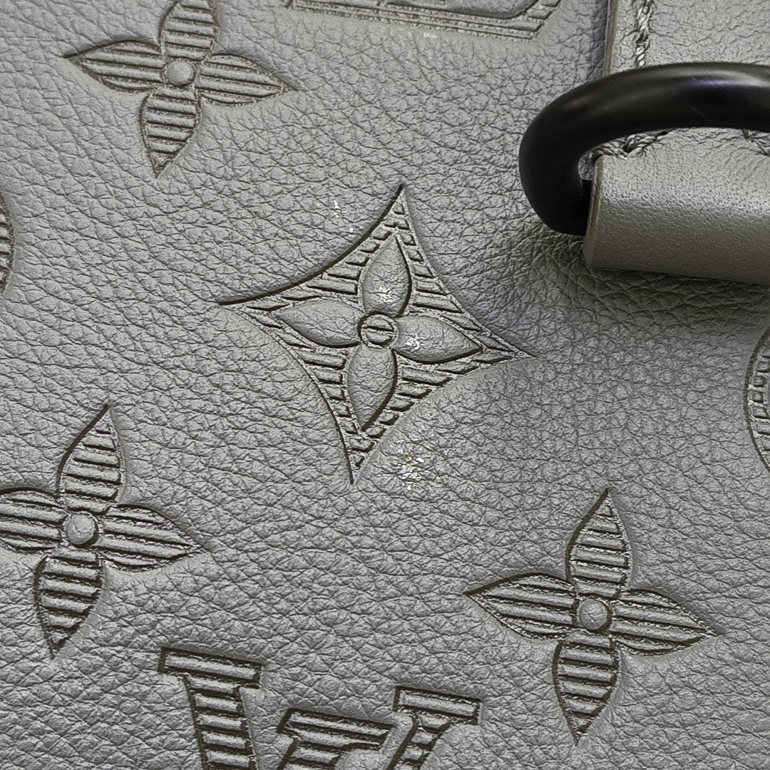 TRIO Monogram Calfskin Gray