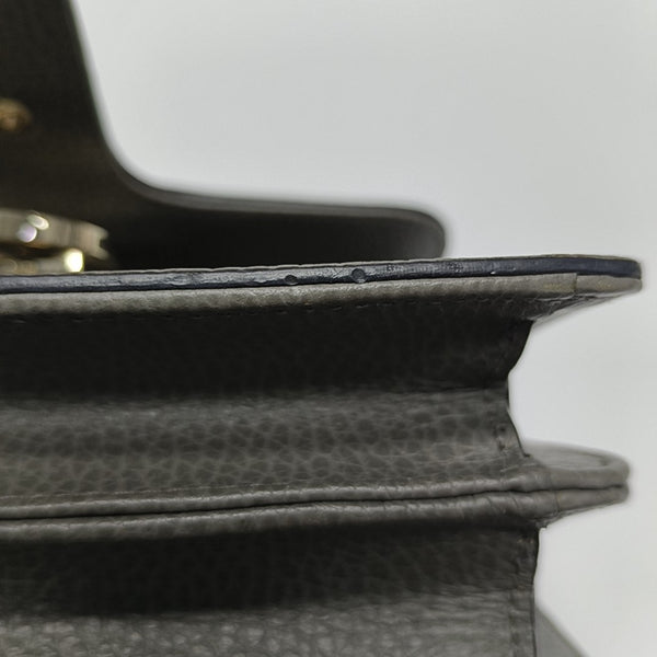 Interlocking G Small Calfskin Gray