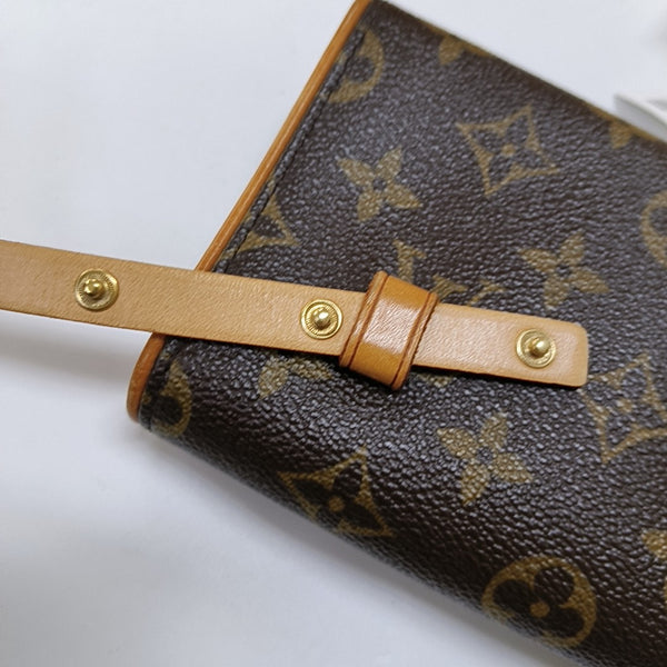 FLORENTINE Monogram Coated Canvas Brown