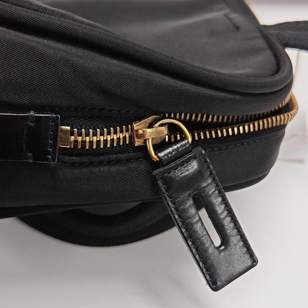 Nylon Top Handle Bag Black