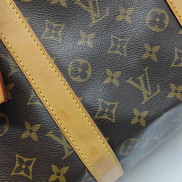 KEEPALL 55 Monogram Coated Canvas Brown