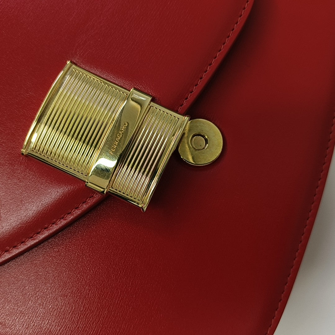 Gancio Small Calfskin Red