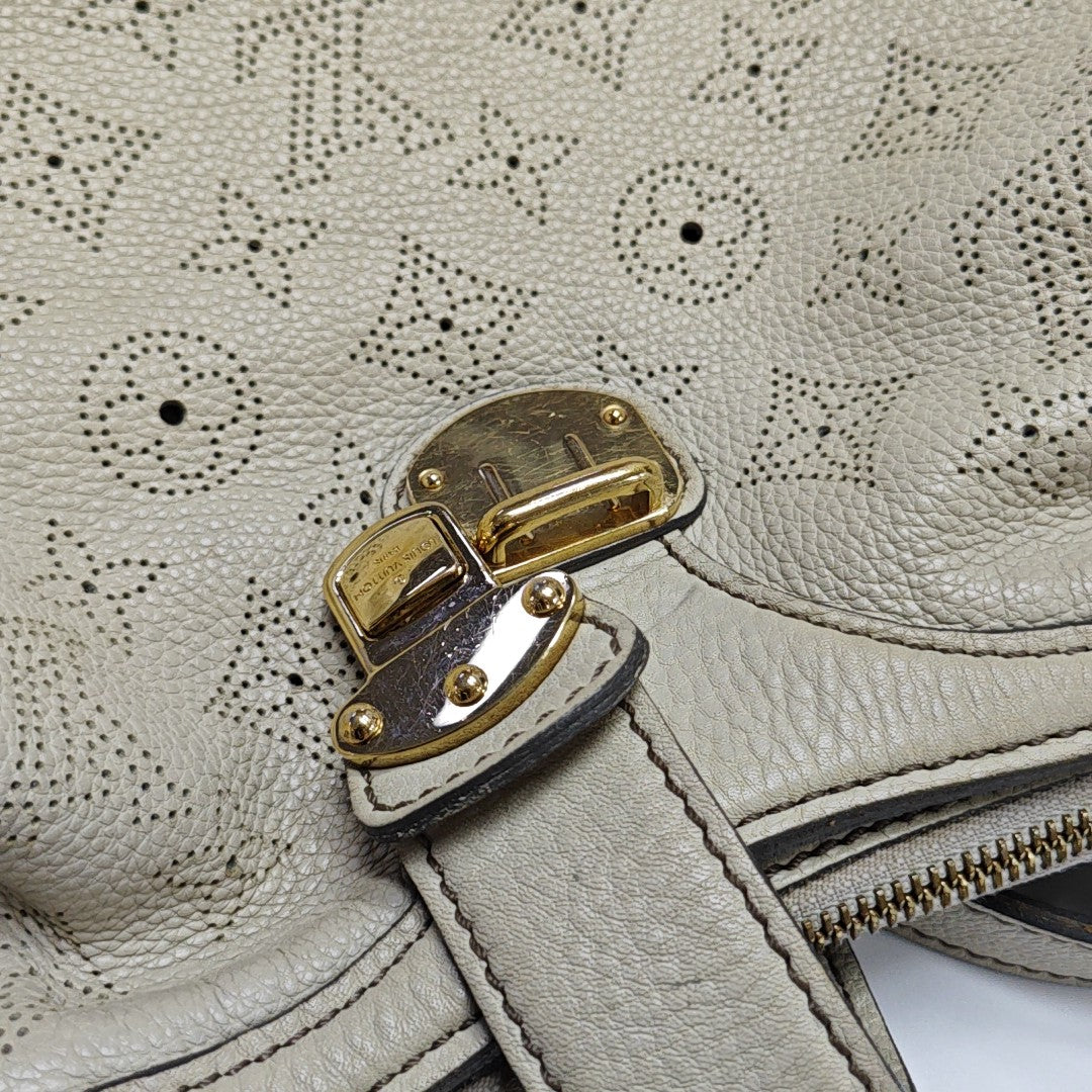 Monogram Calfskin Shoulder Bag White